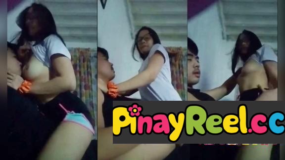 Sucking my Pinay super nice tits while she rides my cock